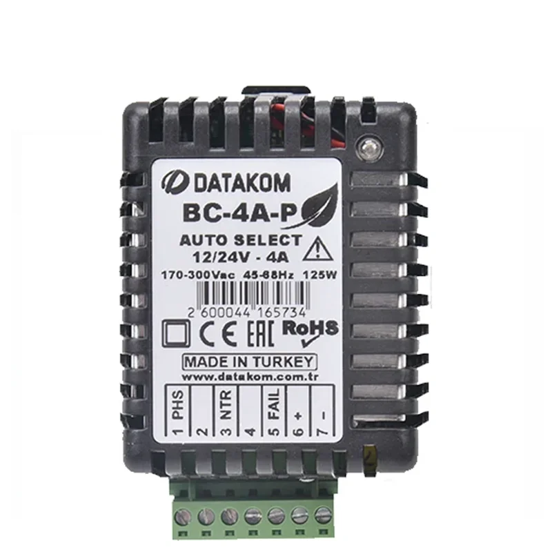 BC-4A-P DATAKOM BC4AP Оригинальное 12/24V AUTOSELECT 4 0 AMPERES 170-300 VAC зарядное устройство