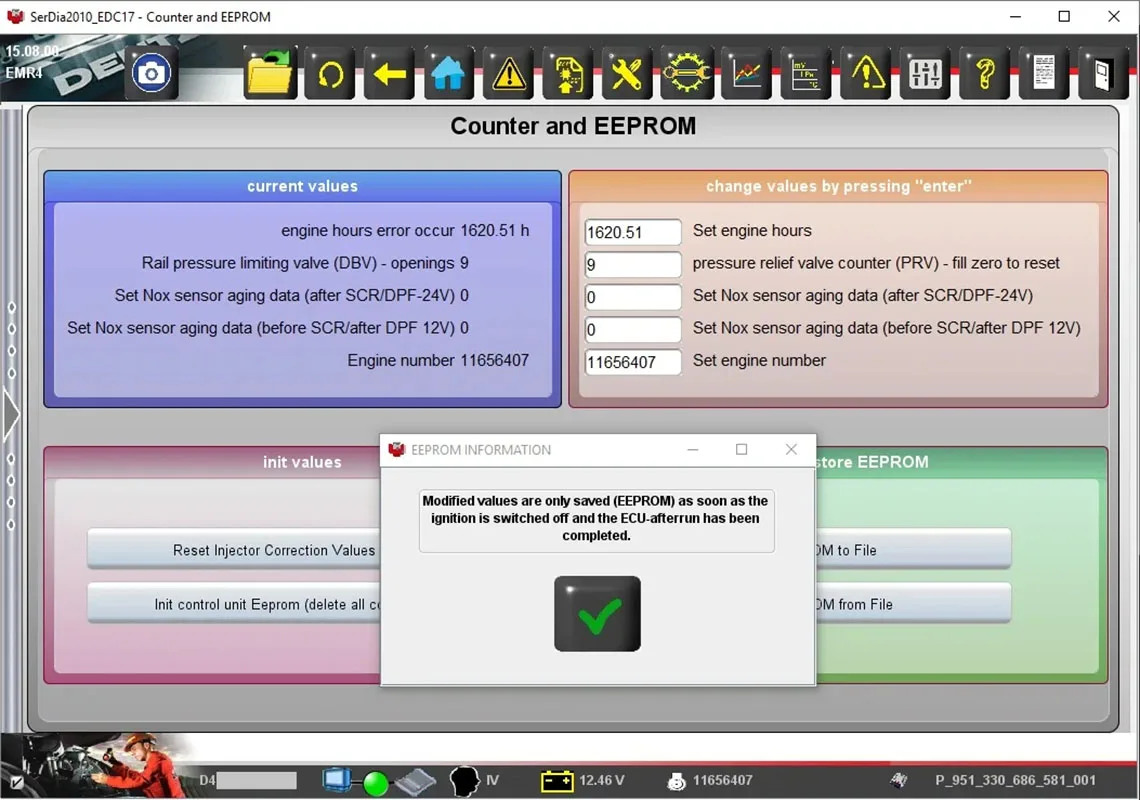 Deutz SerDia2010 4.0 Версия 16.00.00 Лицензия серии класса 6 для чтения и записи ECU EMR G1/G2 L1 EMR5 (MD1)