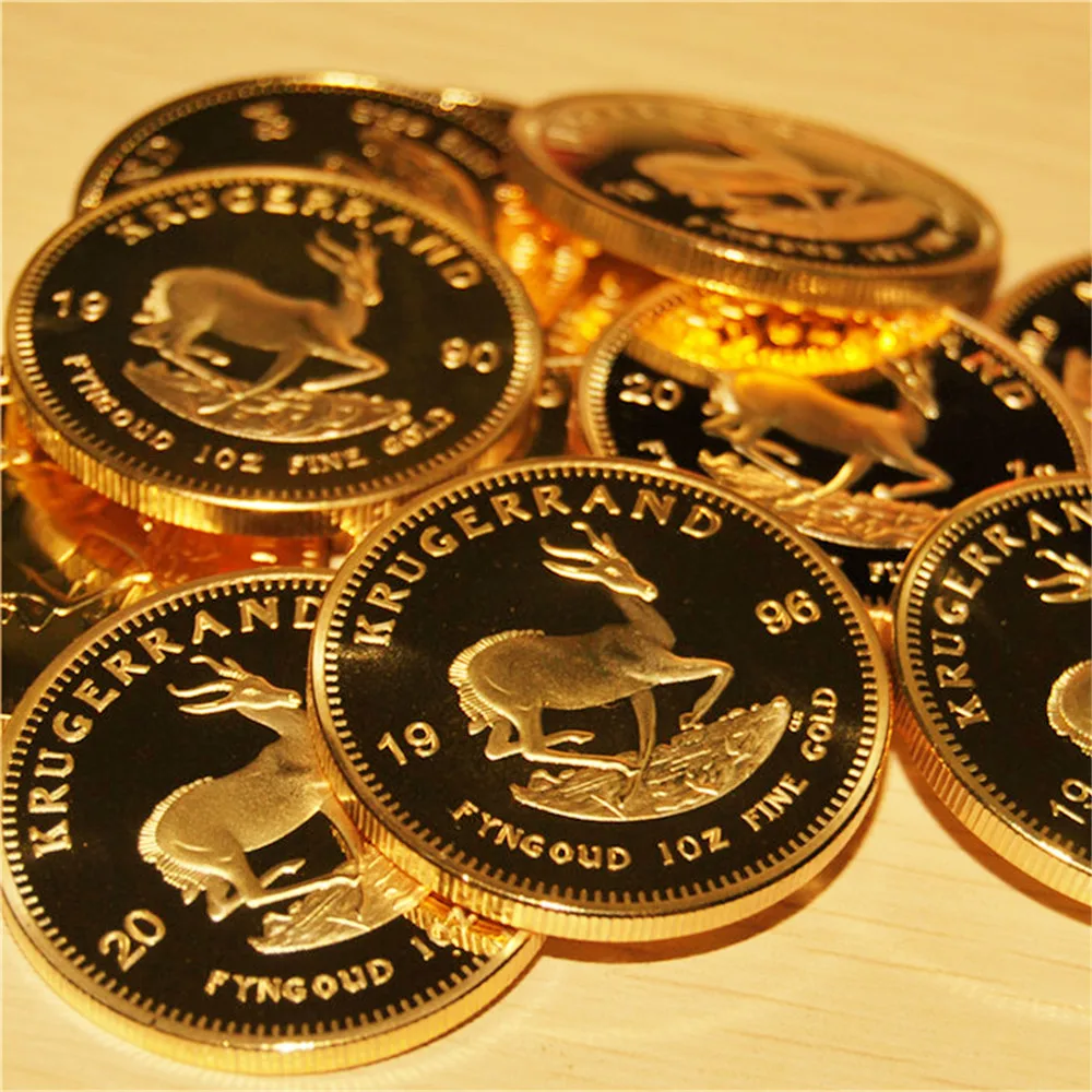 Позолоченная коллекция памятных монет Krugerrand 1 унция 1976–2023 годов Южная Африка