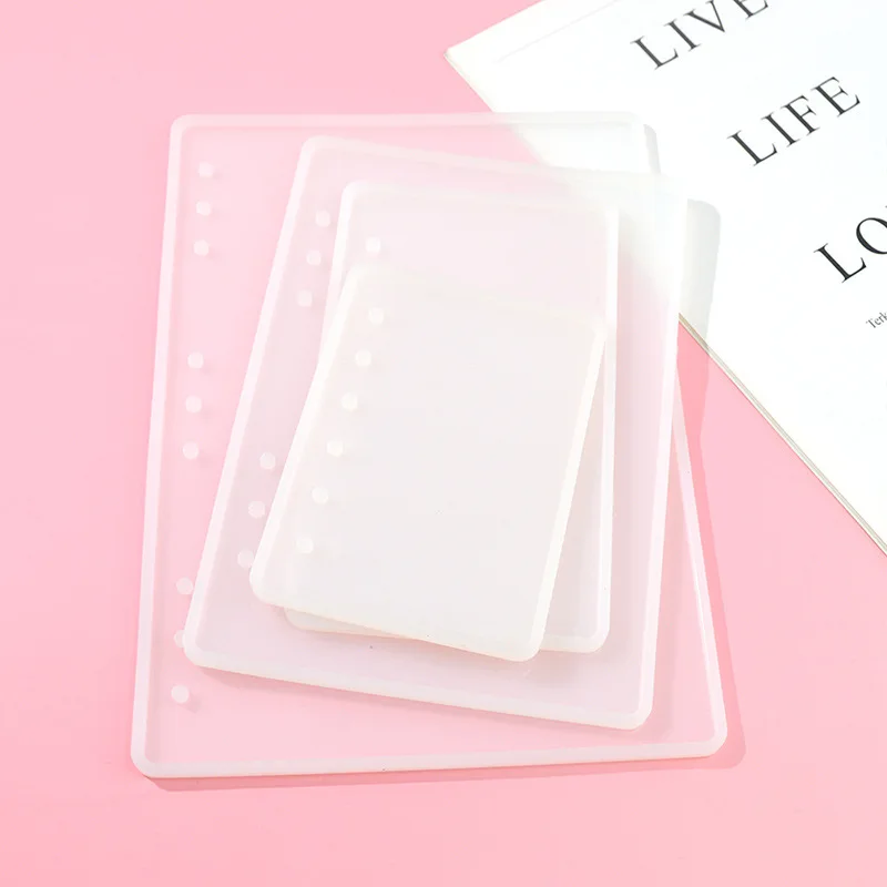 

DM226 4pcs/Pack Notebook Cover Resin Epoxica Transparente Silicone Molde De Resina for DIY Decorative Handcraft