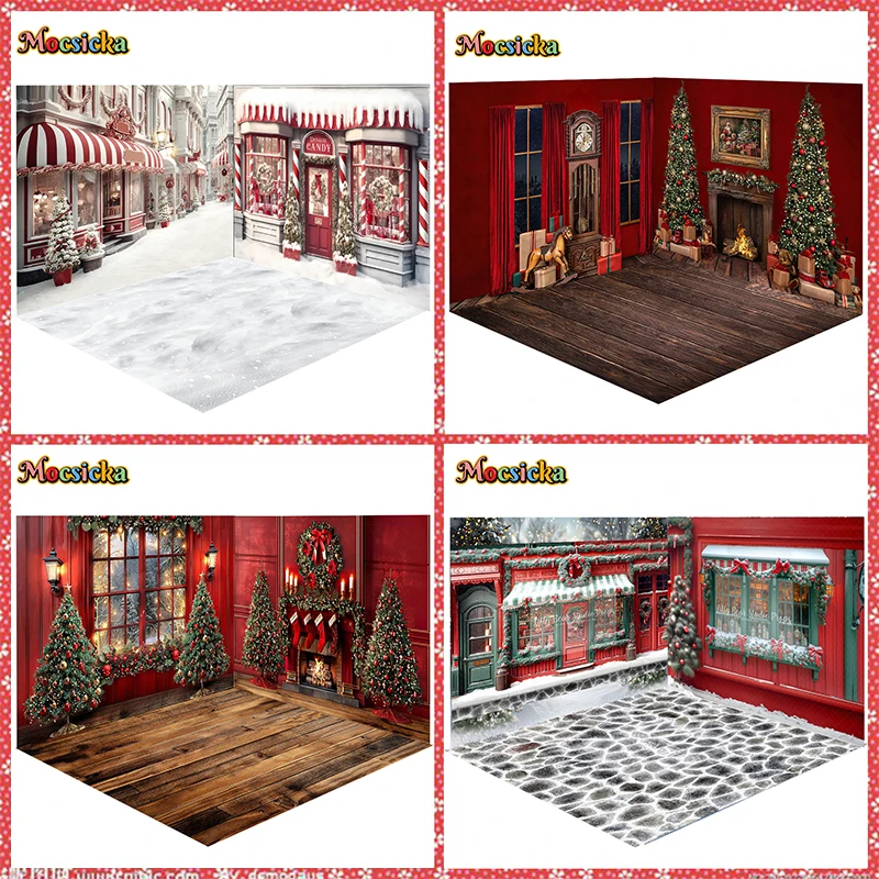 Фоны для детской семейной фотосъемки с рождественскими мотивами