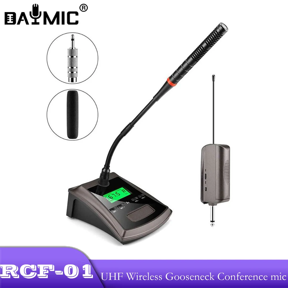 

AOSHEN RCF-01 Универсальный UHF беспроводной настольный микрофон для речи, встречи