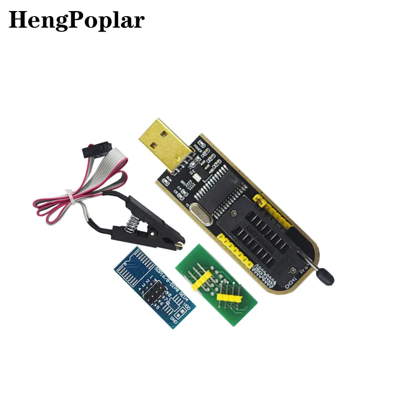USB-программатор CH341A 24 25 серия EEPROM Flash BIOS + зажим SOIC8 SOP8 адаптер 1 8 в Комплект сделай