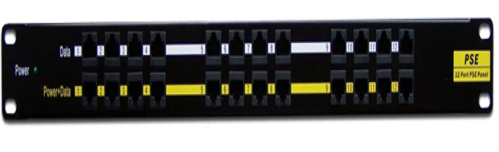 Панель POE 19&quot 12 портов с одним блоком питания 48V 120W |