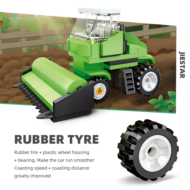 Набор строительных машин на фермерском языке — блоки комбайна своими руками