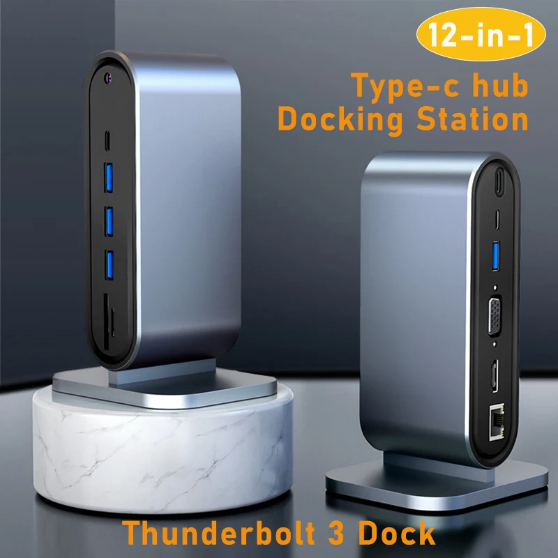 

Multiple USB 3.0 Ports Type-C HUB Docking Station HDMI for Laptop Dell HP Huawei Lenovo MacBook Accessories Thunderbolt Dock HD