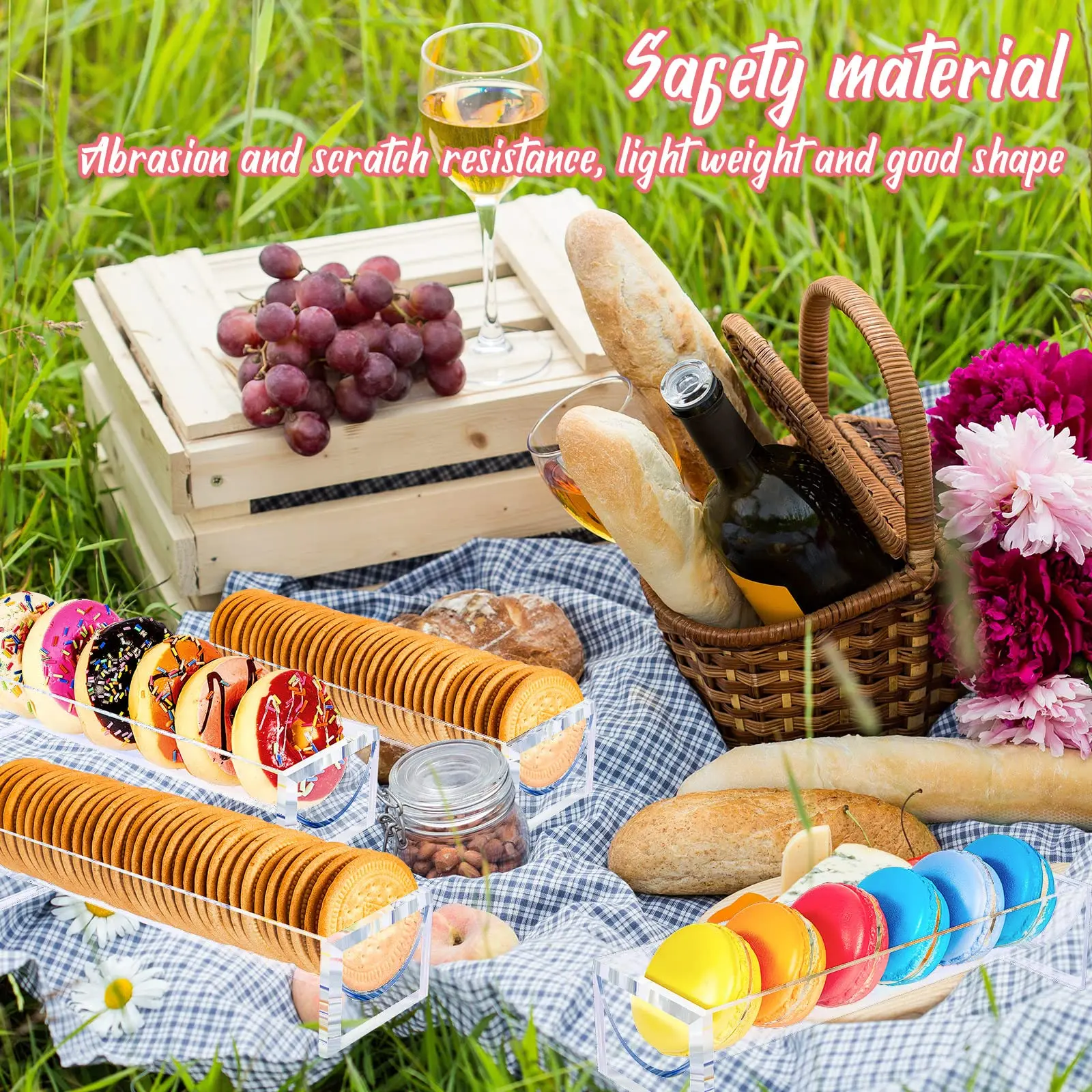 Прозрачный поднос для крекера прямоугольный держатель сервировки прозрачные