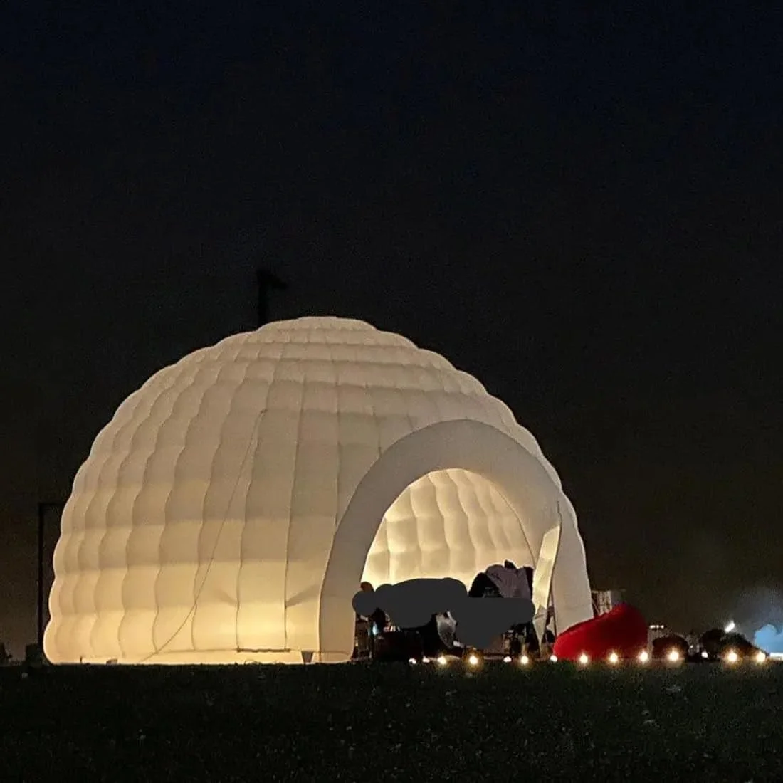 Портативная светодиодная надувная купольная палатка с иглой шатер для ночного