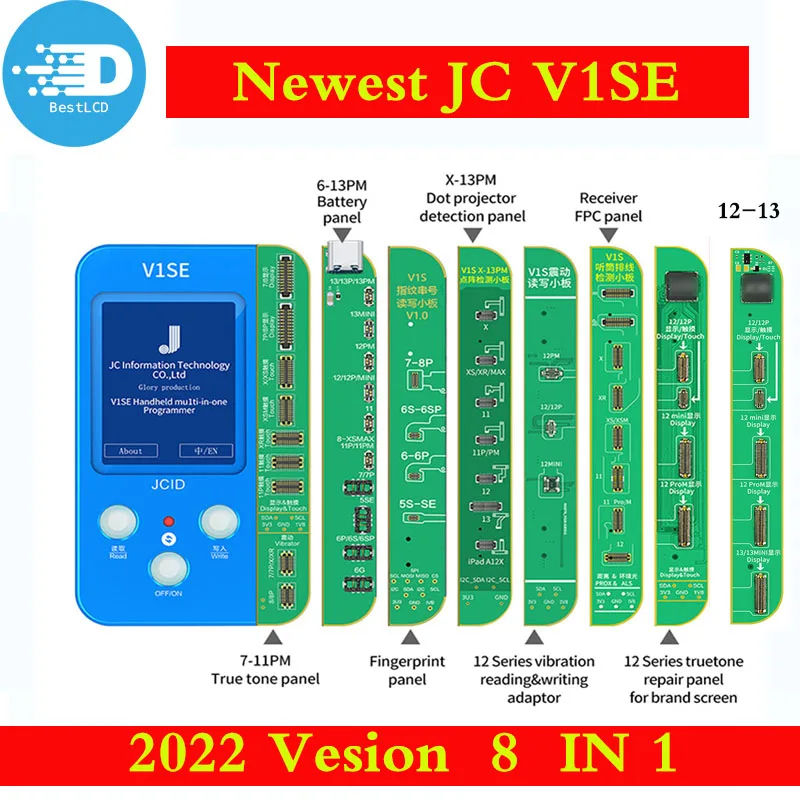 

JC V1SE Phone Ture Tone Repair Programmer for Phone 7 7P 8 8P X XR XS XSMAX 11 ProMAX 12 13 Battery Fingerprint SN Reader