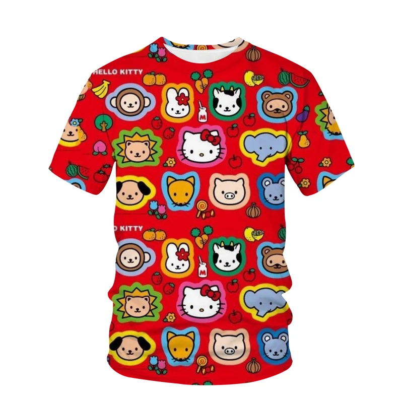 

Женская футболка с коротким рукавом и принтом Hello Kitty