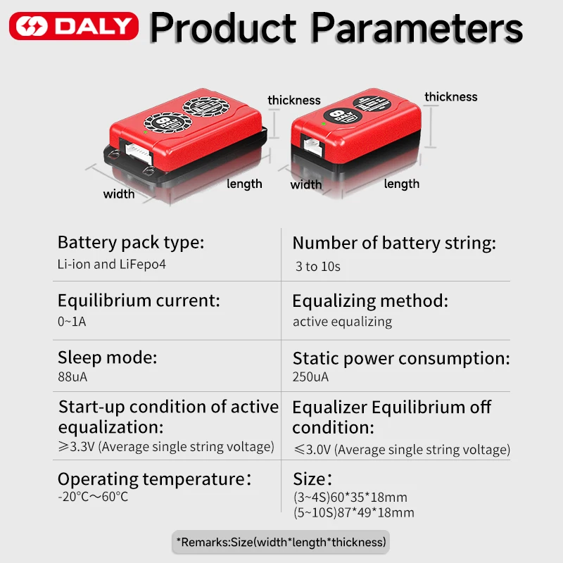 Фото Умный активный эквалайзер Daly lifepo4 bms battery, эквалайзер 4S12S 8S16S 20S 24SBMS, аксессуары для активного баланса 1A 12V24V36V48V60V72V №4