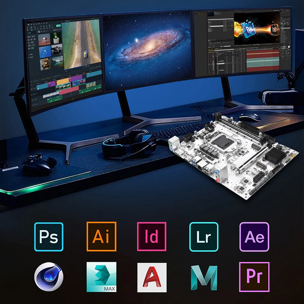 Материнская плата LGA1200 USB3.0 SATA3.0 H410