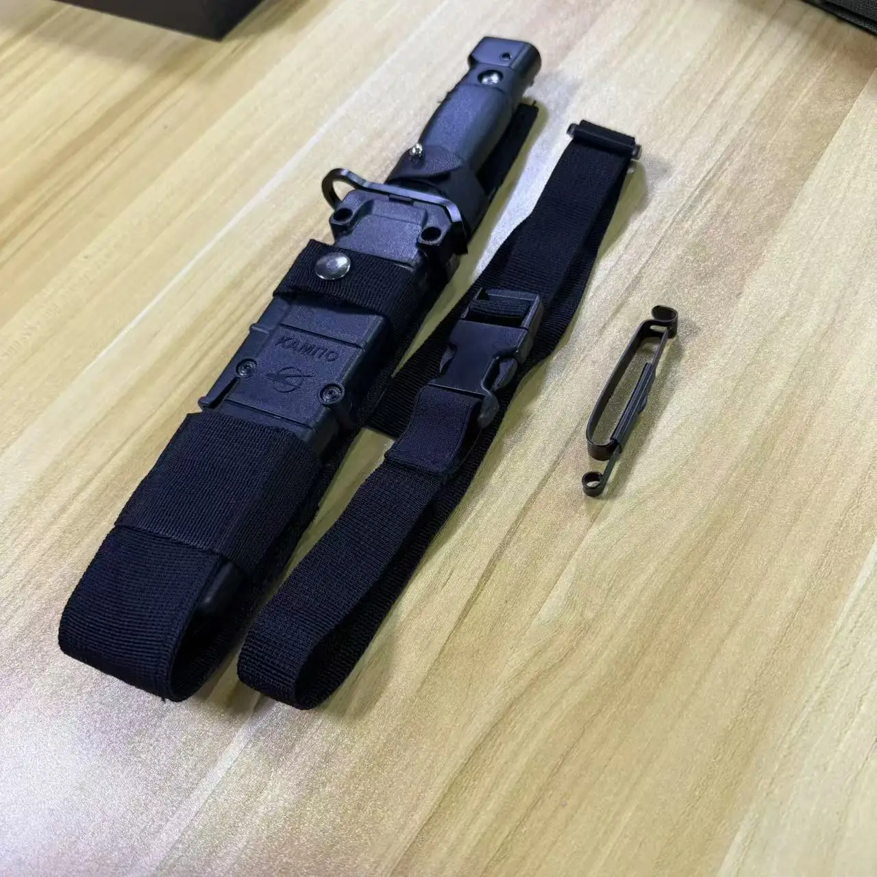 Фото Тактический чехол AK12 для ножа, многофункциональный пластиковый держатель для ножа, быстросъемный крепежный ремень, аксессуар для снаряжения №3