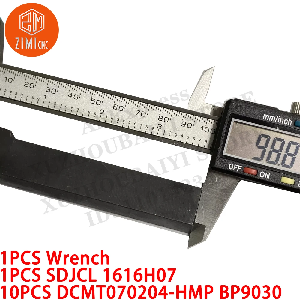1 ШТ SDJCL1616H07 16x100 мм Цилиндрическая токарная обработка + 10 DCMT070204-HMP BP9030