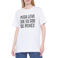 pega leve que eu sou de peixes t shirt portuguese style print womens classic boutique 100 cotton tee summer new shirt
