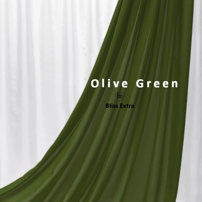 Зеленая шифоновая ткань драпировка из полиэстера Жоржетта высокой плотности для