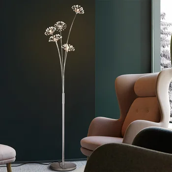 Wedding Dress Shop Floor Lamp Study Dandelion Light Ming Modern Simple Led Floor Lamp Living Room Bedroom Crystal Lamp