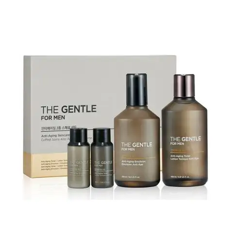 The Face Shop The Gentle for Men Anti-Aging Набор из 2 предметов (Кожа 145 мл + Лосьон 135 мл + Кожа 32 мл + Лосьон 32 мл)