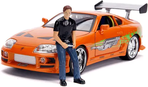 JADA TOYS Fast Furious 1995 Toyota Supra оранжевая модель 1/18 с подсветкой