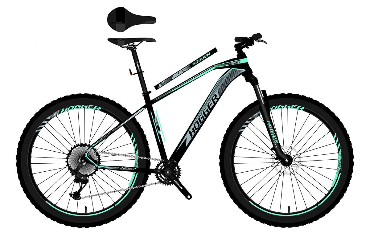 Велосипед 29 HOGGER POINTER MD 17 сталь 21-скор. черно-светло-зеленый |
