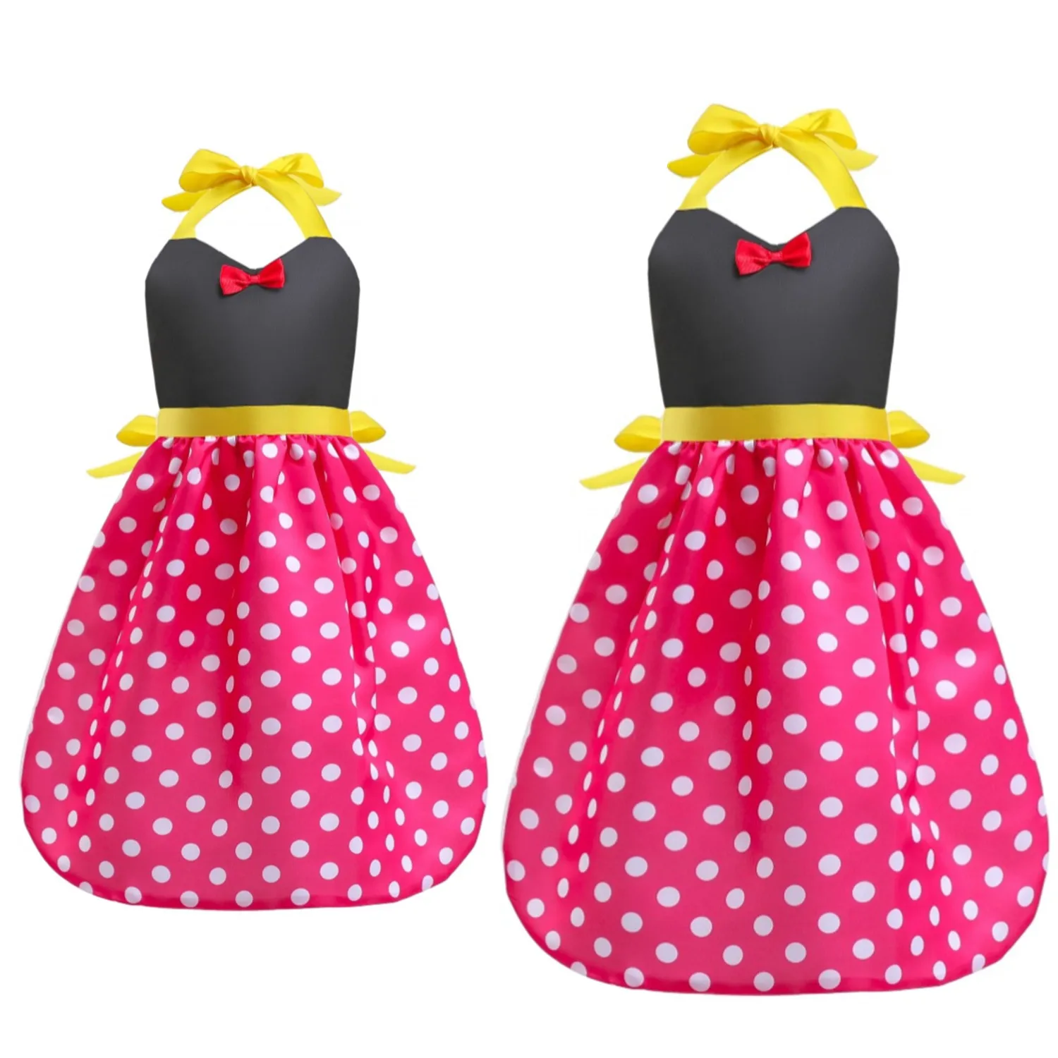 

Family Halloween Aprons Christmas Gilrs Elsa and Anna Sister Matching Pinafore Snow white Minnie Belle Girls Alice Aurora Aprons
