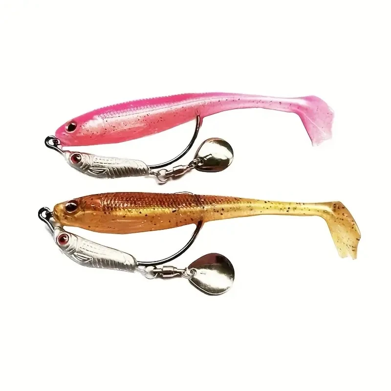 

2pcs/lot eightxi lure 18g anti-hanging bottom fishing group high-end painted soft bait Nff plastic bait Realistic swimming style