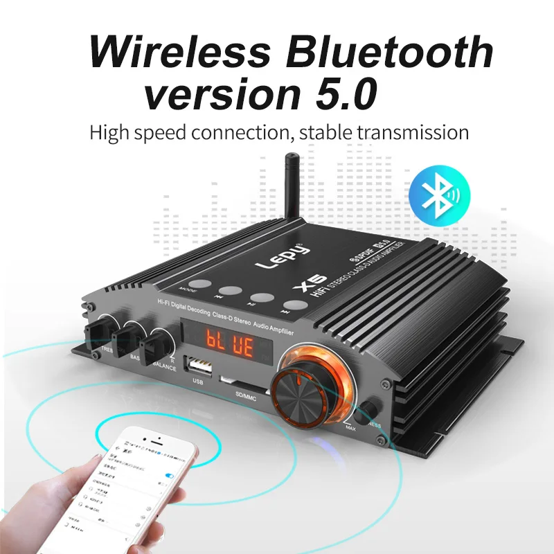 Фото Lepy X5 2x100 Вт/x5s 4x50 Вт Tda7850 Цифровой Усилитель Мощности Класса D Bluetooth 5 №5