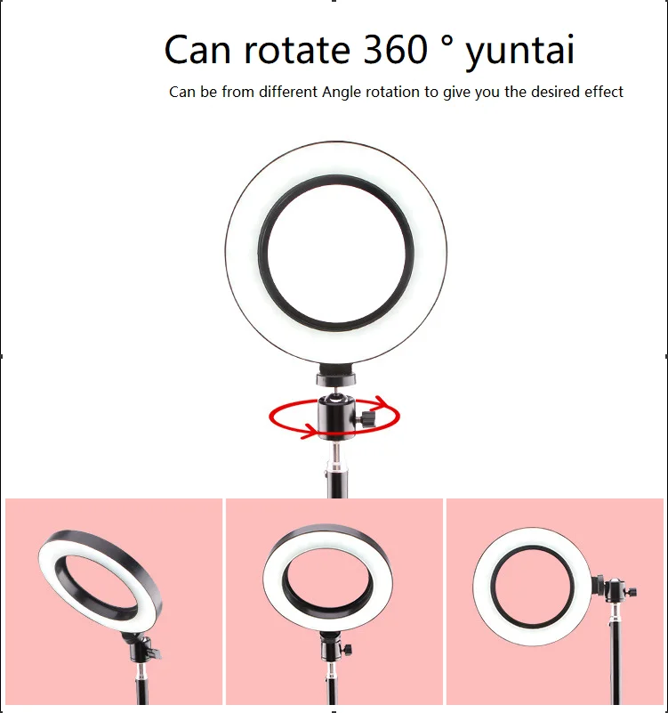 

Live Fill Light Wholesale Portable Mobile Phone Bracket Selfie Photography Photo Beauty Led Lighting Ring Light