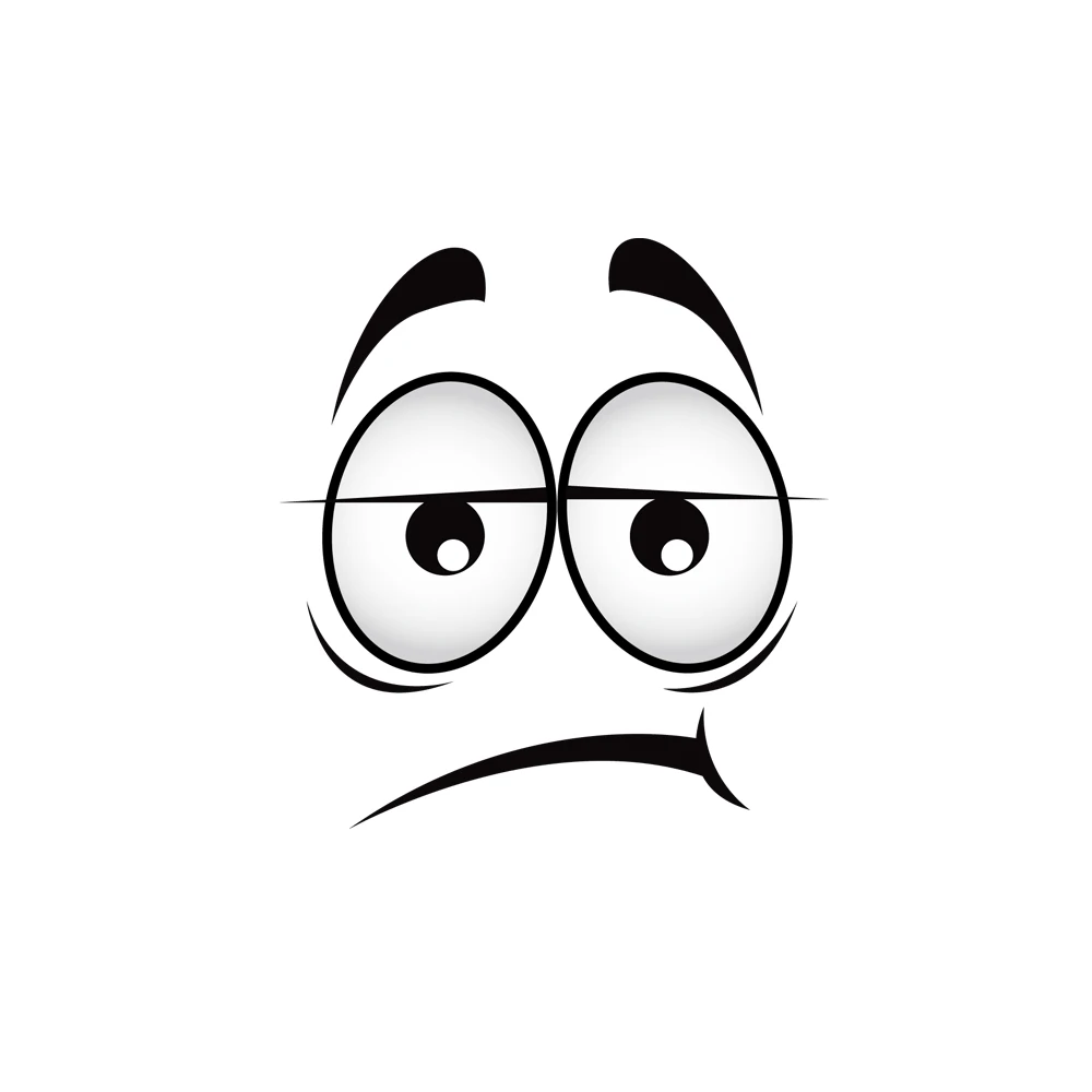 

Car-Styling Sticker Tired Exhausted and Unhappy Expression Face Decorative Motorcycle Helmet Window Exterior Decor Accessory.