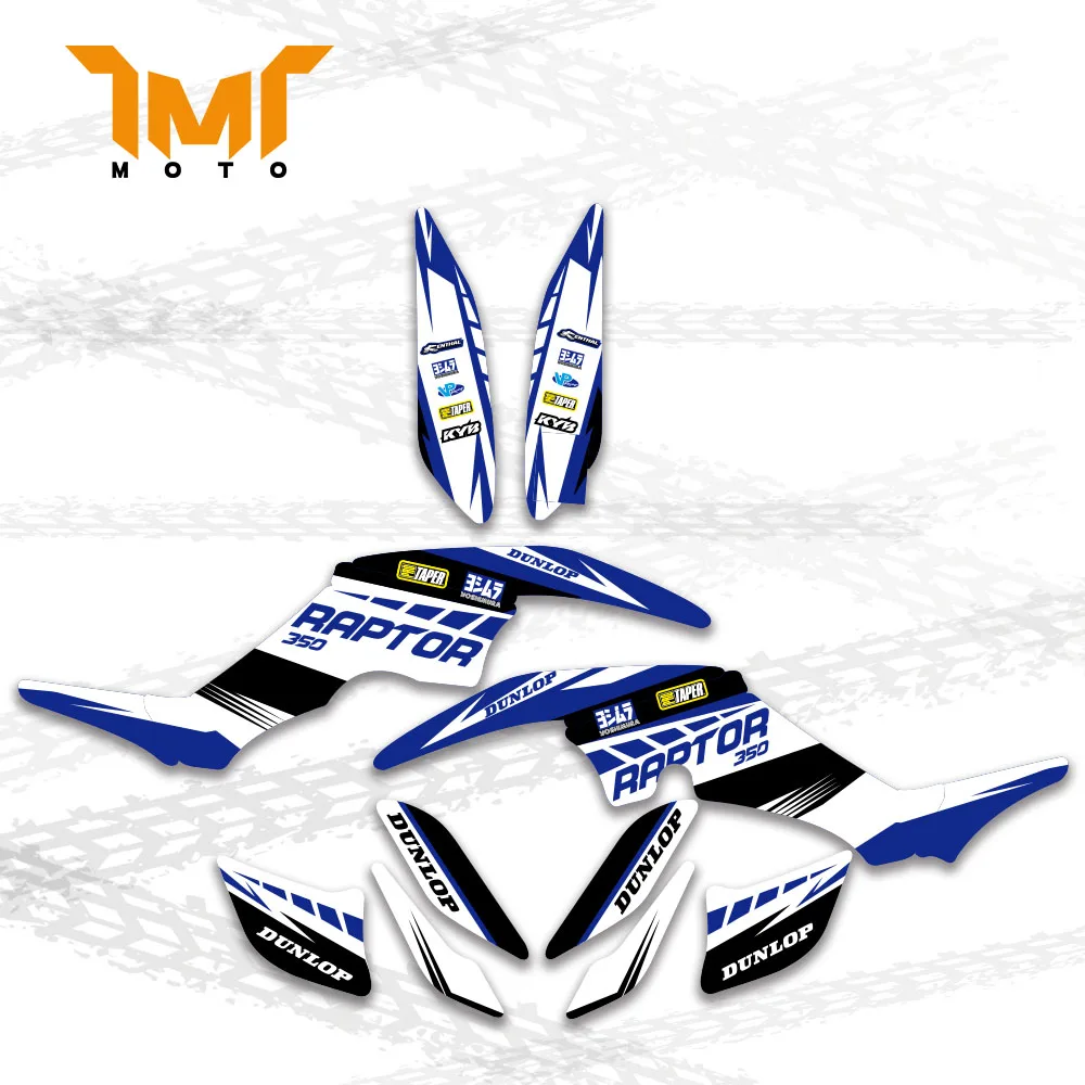 Наклейка на мотоцикл HLMT для Yamaha Raptor 350 ATV YFM350 Raptor350, графический фон, наклейки, полный комплект, на заказ, Новинка