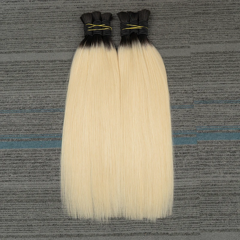 Natural Deep Black Brown Color Cabelo Loiro Vietnamita Blonde Color Hair Bulk 613 Human Hair Bundles Hair Extensions images - 6