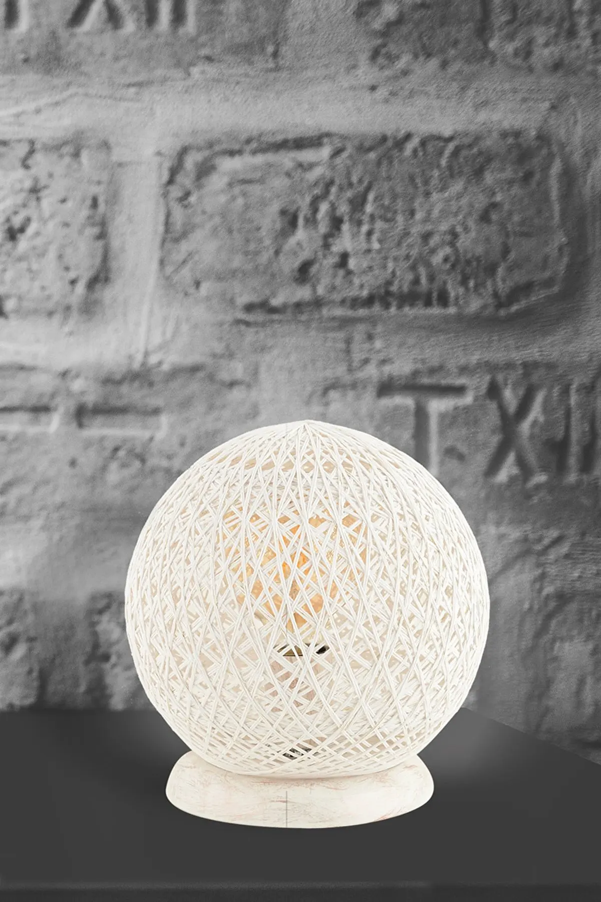 

Modern Globe Lampshade Jute Table Lamps Decoration Bedroom Bedside Lighting Fixtures Gift Led Night Portable Lamp Kids Room