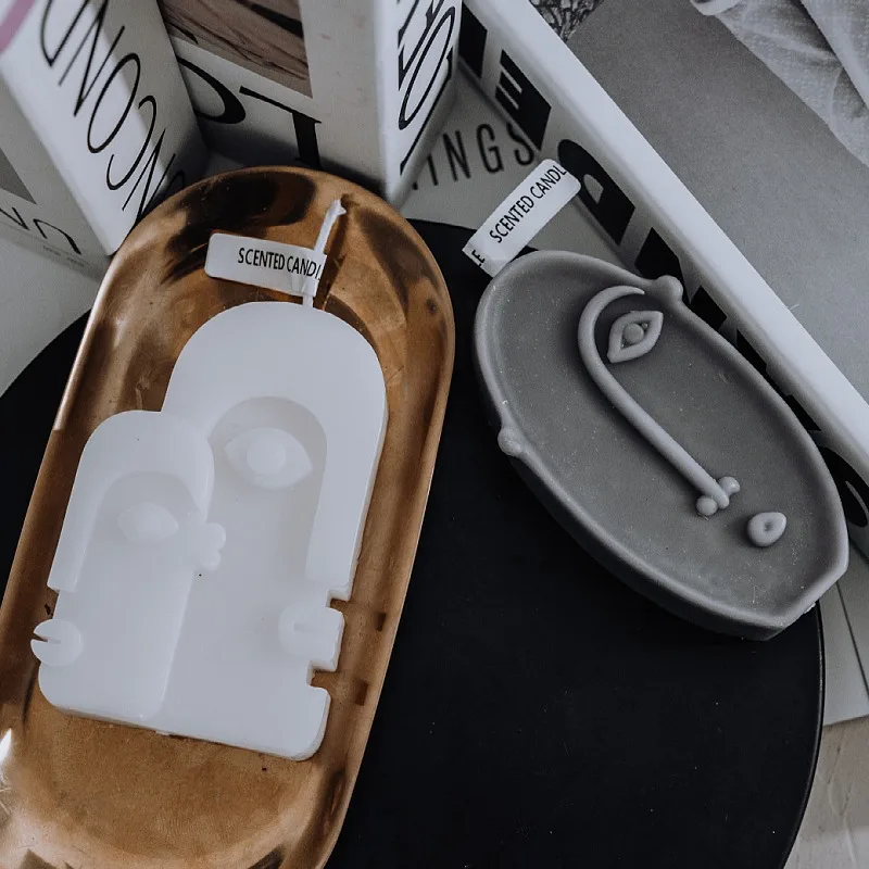 Креативные фигурные свечи с абстрактным лицом Современное украшение для дома