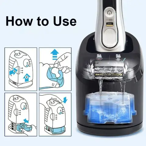 Чистящий картридж для бритвы Braun Shaver Renew для бритвы Braun Shaver с автоматическим центром очистки Clean Stubble Microb