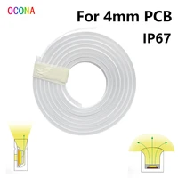 super thin diy flexible neon tube no led strip diffuser ip67 waterproof for smd cob 4mm 5mm led strip sidefront view 410mm