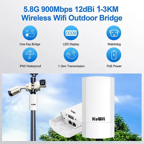 KUWFI 900Mbps беспроводной ретранслятор Wi-Fi
