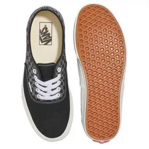 Мужские кроссовки Vans Authentic Color Theory - Warp в клетку черного цвета VN000D7YBLK