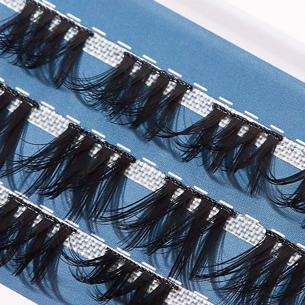 

TPOK Hot Melt Dove Tail Lash Black Individual Heat Cluster Bonded Lash Makeup Set Natrual False Eyelashes Wholesale