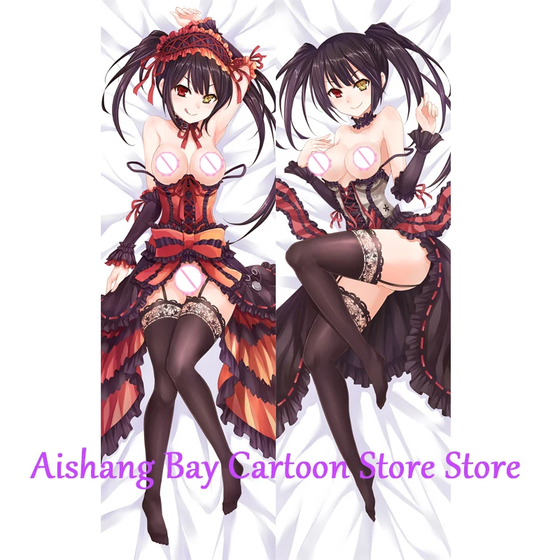 Подушка Наволочка для подушки Аниме Dakimakura Tokisaki Kurumi кошмарный двусторонний принт