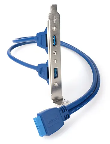 Планка расширения, 2 порта USB 3.0, на заднюю панель корпуса