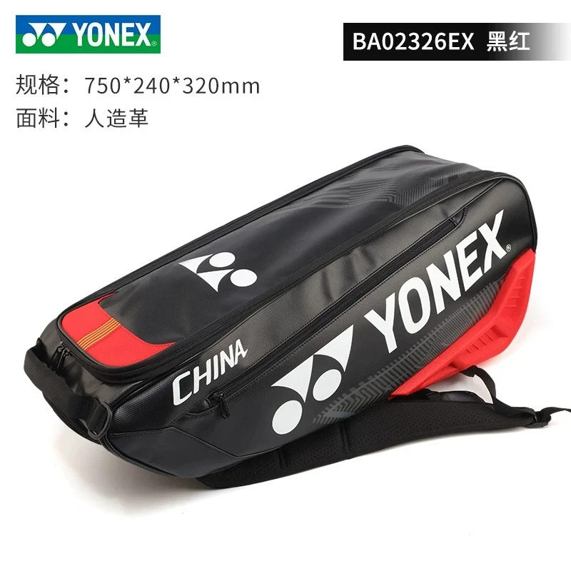 New Original YONEX Badminton Racket Bag With Shoes Compartment Hold Up To 6 Rackets Men Women Sports Backpack Badminton Bag