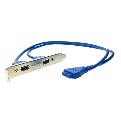Планка (bracket) портов в корпус – 2 порта USB 3.0 IDC 20pin to USB 3.0 A 9 pin