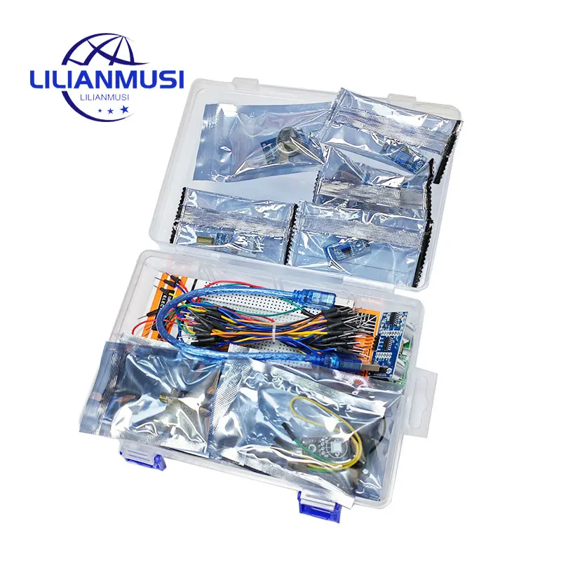 

Upgraded 16 in 1 Sensor Modules Kit with MB-02 Compatible with Arduino UNO R3 DIY Electronic Kit