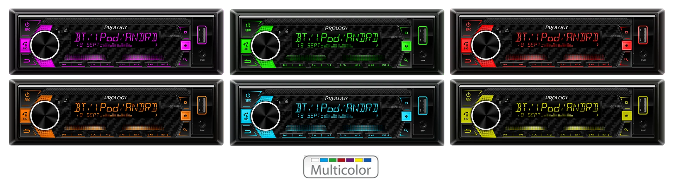 Автомагнитола PROLOGY CMD-300 FM/USB/BT ресивер с DSP процессором |