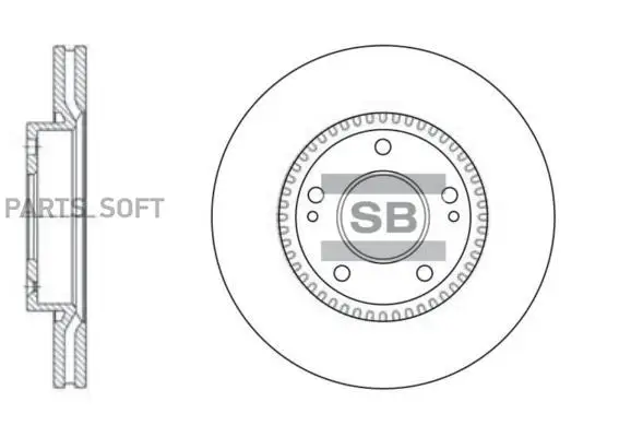 SANGSIN BRAKE SD1056 Диск тормозной передний HYUNDAI Tucson/Sonata/Elantra () 1шт |