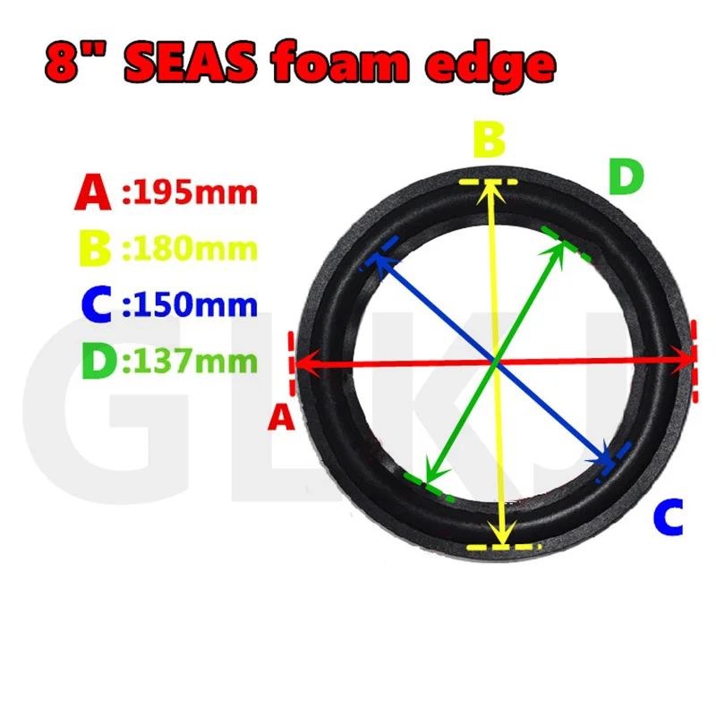 

8 inch woofer Speaker Repair Parts Rubber surround edge Folding Ring Subwoofer