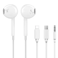original wired earphone with mic stereo headset for iphone 11 12 pro x xs wired earphones type c earbuds in ear 3 5mm headphones