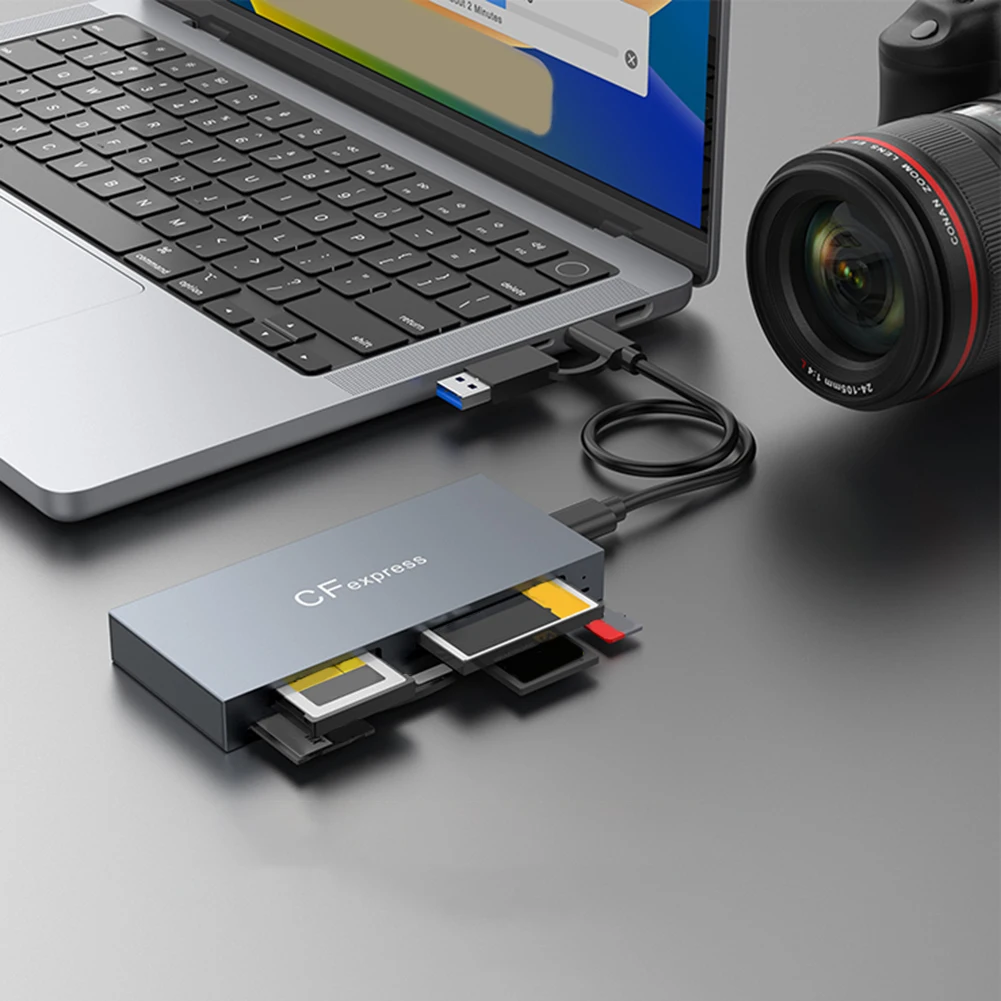 6 в 1 кард-ридер CFexpress Type B/CF/XD/MS/SD/TF Type-C USB 3.2 Gen2 10 Гбит/с