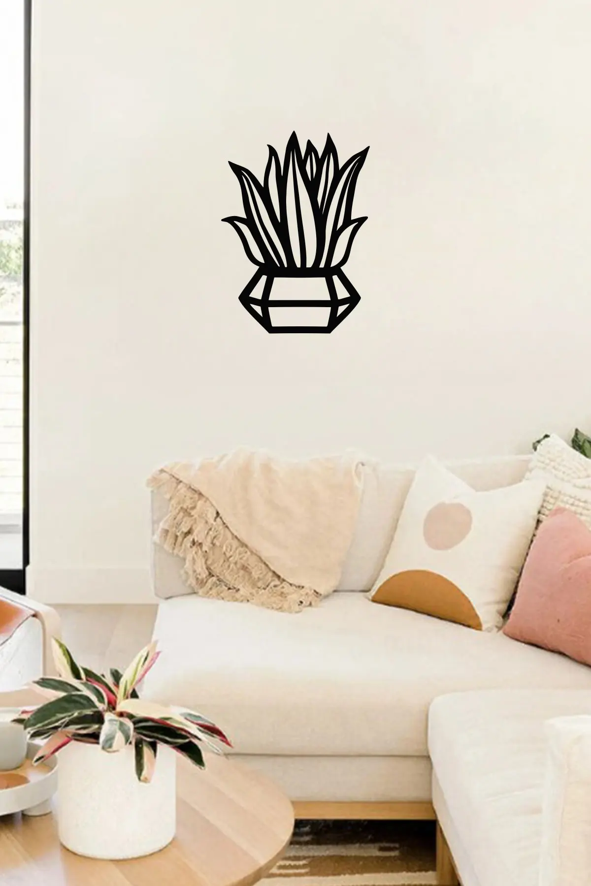 

Flower Pots Wood Wall Art Wall Room Home Access 35x50cm Office Living Room Bedroom Kitchen