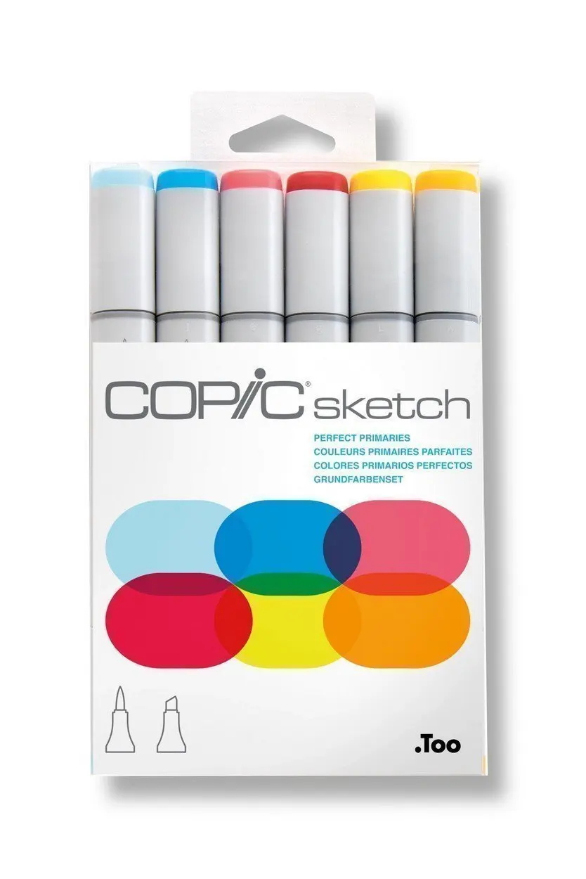 Набор маркеров на спиртовой основе Copic Sketch основные цвета 6 цветов - купить по